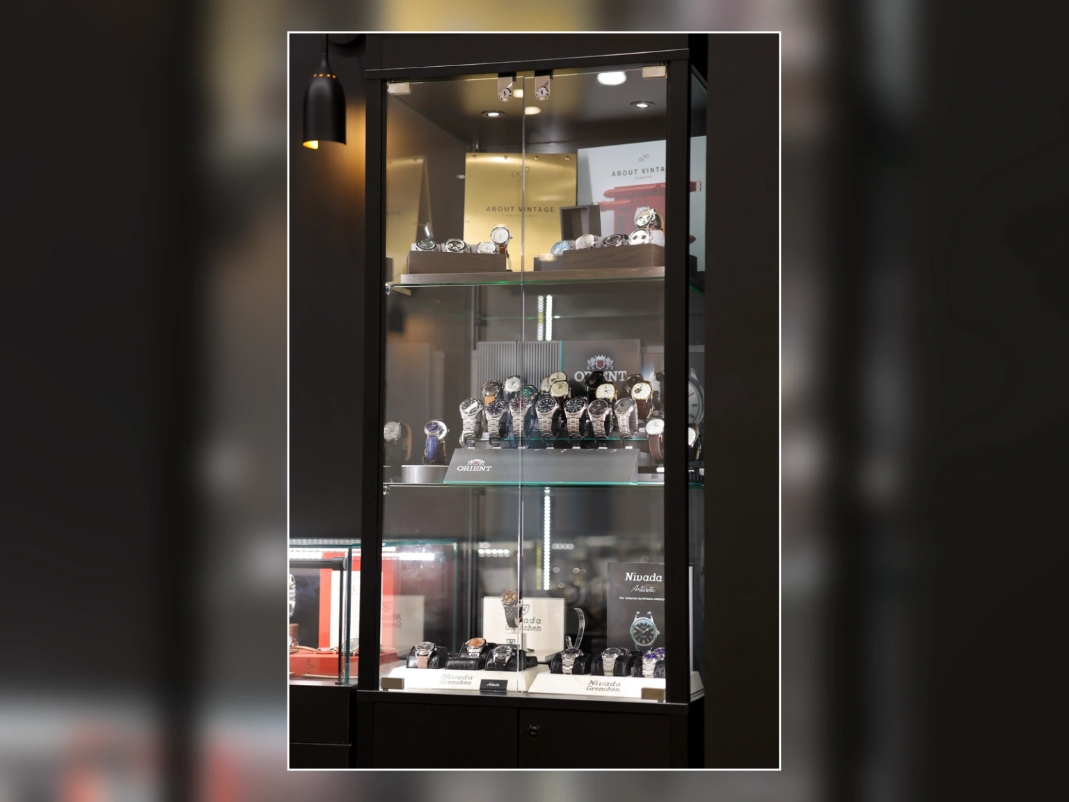 Vitrine montres pause
