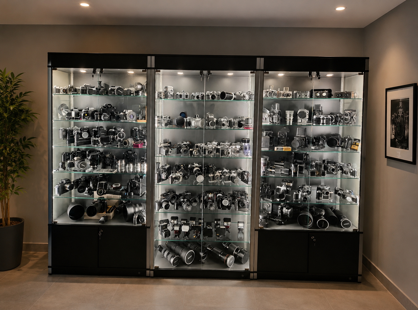 Vitrine heute avec meuble